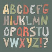 Vector set - funky alphabet