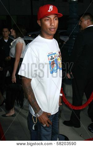 Pharrell Williams at the Los Angeles premiere of 