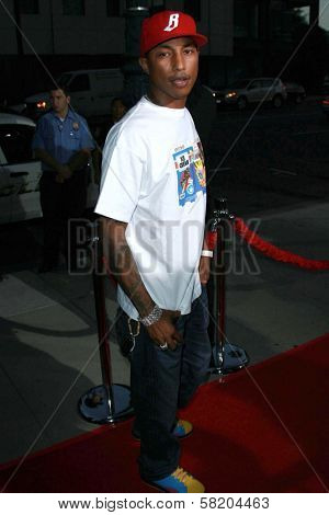 Pharrell Williams at the Los Angeles premiere of 