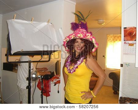 Fileena Bahris on the set of 