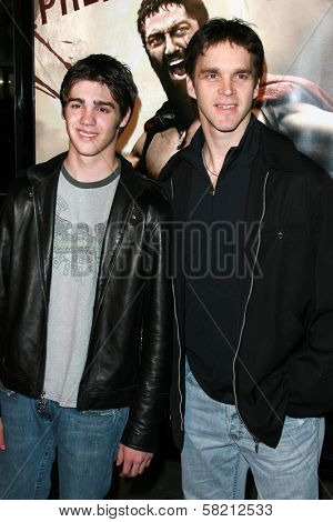 Luc Robitaille and son Steven at the Los Angeles premiere of 