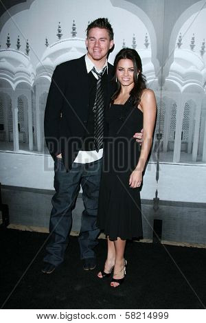 Channing Tatum and Jenna Dewan at the Giorgio Armani Prive Show to celebrate the Oscars. Green Acres, Los Angeles, CA. 02-24-07