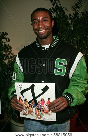 Andre Johnson at the Top X Calendar Release Pre-Oscar Party hosted by Denyce Lawton and Wesley Jonathan, Loggia, Hollywood, CA 02-23-07