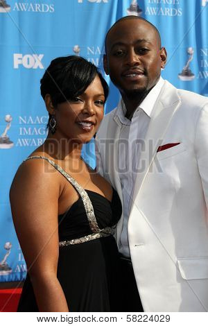 Omar Epps and wife Keisha at the 38th Annual NAACP Image Awards. Shrine Auditorium, Los Angeles, CA. 03-02-07