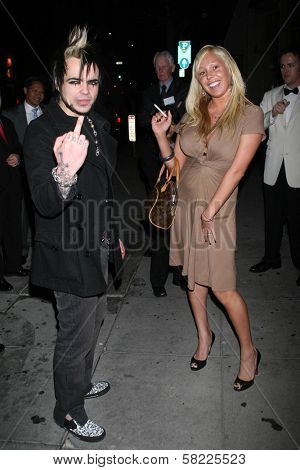 Lukas Rossi and Mary Carey out for the nite at Mr. Chow's Restaurant. Beverly Hills, CA. 03-06-07