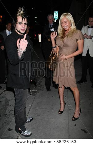 Lukas Rossi and Mary Carey out for the nite at Mr. Chow's Restaurant. Beverly Hills, CA. 03-06-07