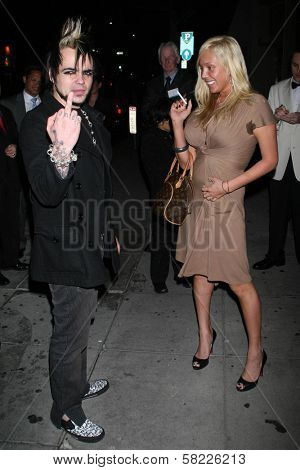 Lukas Rossi and Mary Carey out for the nite at Mr. Chow's Restaurant. Beverly Hills, CA. 03-06-07
