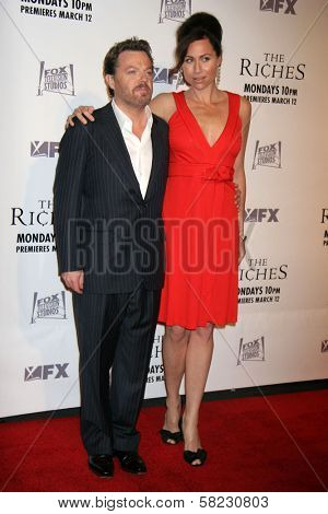 Eddie Izzard and Minnie Driver at the premiere screening and party for 