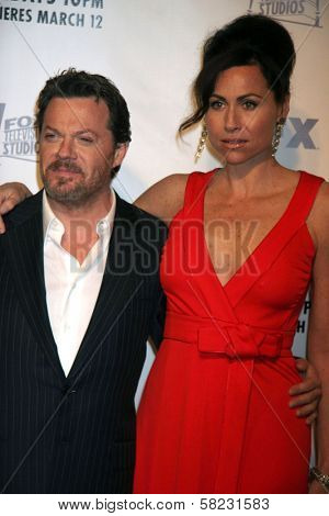 Eddie Izzard and Minnie Driver at the premiere screening and party for 