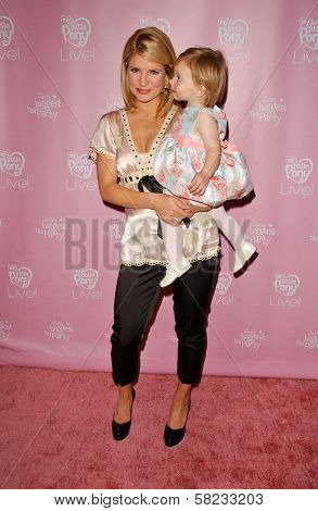 Dayna Devon and daughter Emmi at the Hollywood Premiere of 
