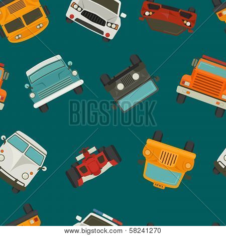 Seamless Cars Background And Pattern