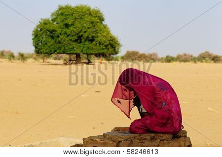 Woman On The Desert