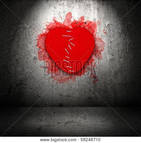 Stitched Felt Broken Heart