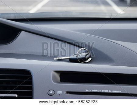 key on car dashbosrd