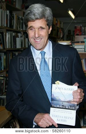 John Kerry at an instore event to promote the new book 