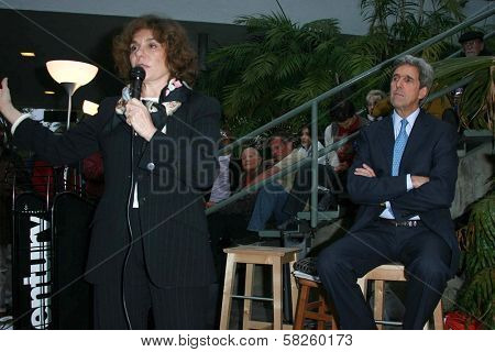 Teresa Heinz Kerry and John Kerry at an instore event to promote the new book 
