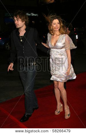 Christopher Backus and Mira Sorvino at the Los Angeles Premiere of 