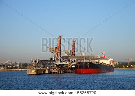Loading Of Coal On Ship