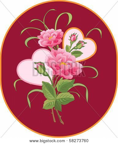 Bouquet from hearts