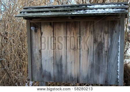 Natural Wood Bulletin Board in the Snow