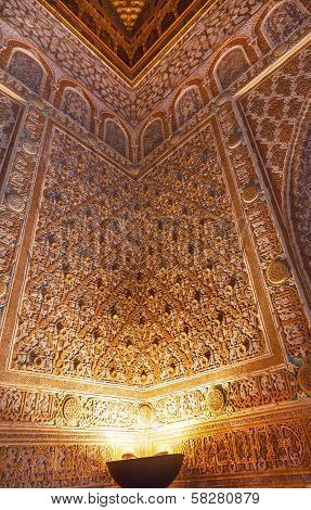 Mosaics Corner Ambassador Room Alcazar Royal Palace Seville Spain