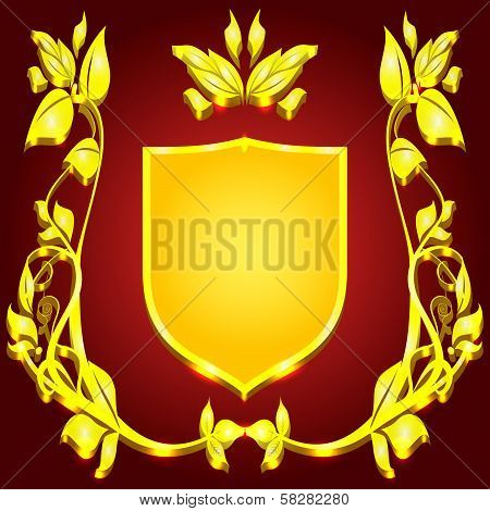 coat of arms gold monogram