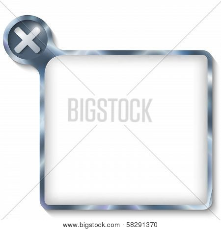 Vector Text Box For Any Text With Ban Mark And Rays