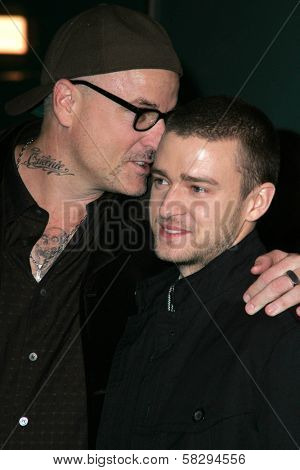 Nick Cassavetes and Justin Timberlake at the World Premiere of 