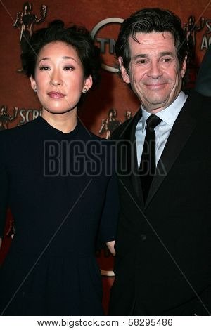 Sandra Oh and Alan Rosenberg at the press conference announcing the nominations for the 13th Annual Screen Actors Guild Awards. Pacific Design Center, West Hollywood, CA. 01-04-07
