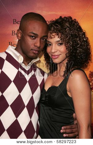 Collins Pennie and Erica Dickerson at the world premiere of 