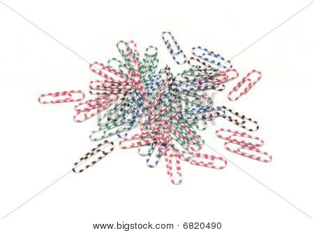 Gestreepte office kleur papier clips