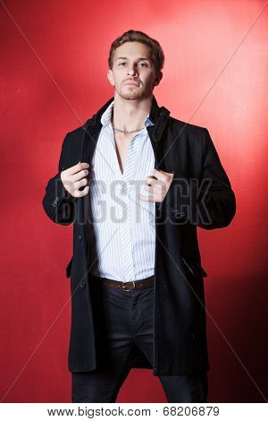 handsome guy in a white coat
