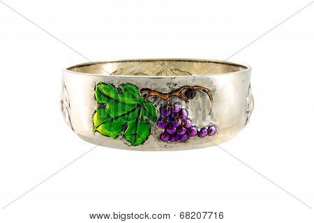 Silver Bowl With Fruit Craved