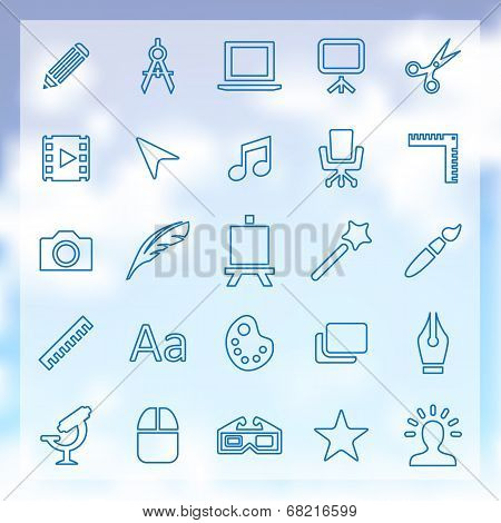 25 Art, Design Icons Set