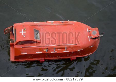 Lifeboat at sea