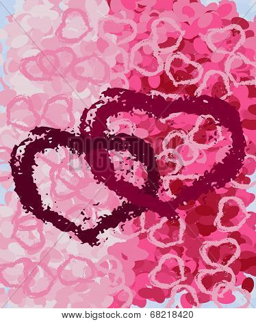 Valentine Card - United Red Hearts