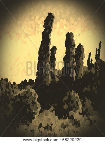 Sepia Snapshot Of The Desert