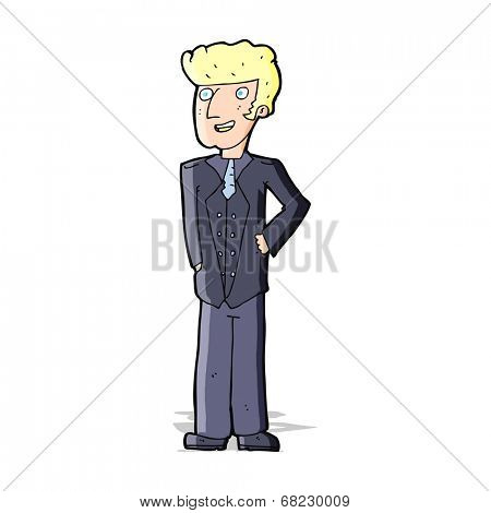 cartoon upperclass man