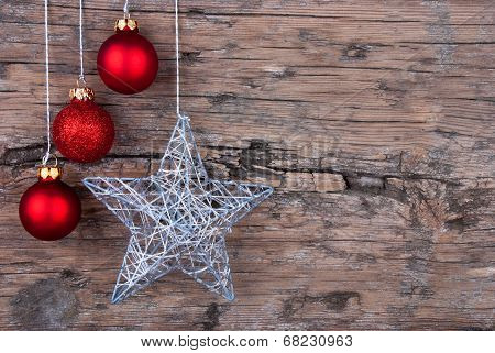 Christmas Decoration On Wood