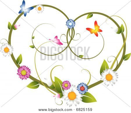Spring Floral Heart