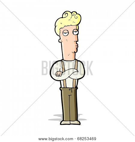 cartoon unimpressed man