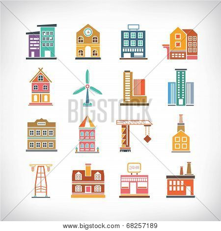 Cute collection of City, Town Buildings