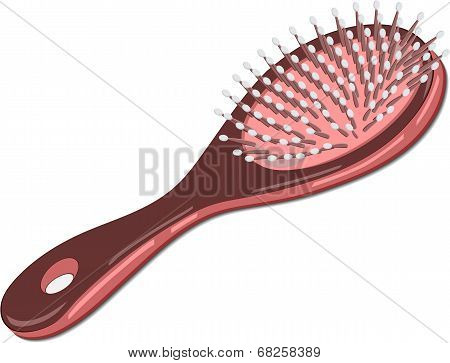 Hairbrush of brown color