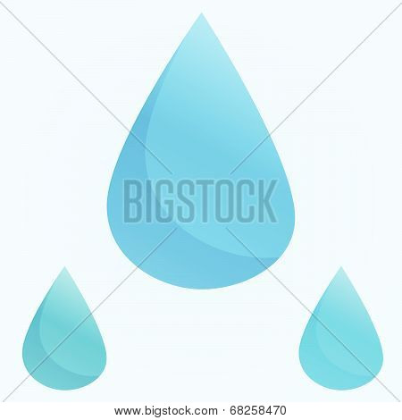Blue Vector Water Drops