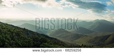 Ukrainian Carpathians. View From Mount Serednya