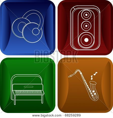 Convex icons - buttons in modern style