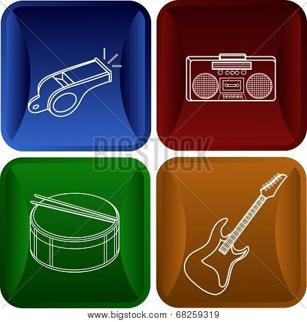 Convex icons - buttons in modern style
