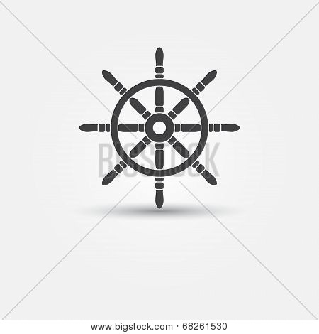 Steering wheel - vector symbol or icon