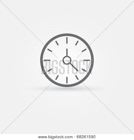 Vector simple clock or time icon