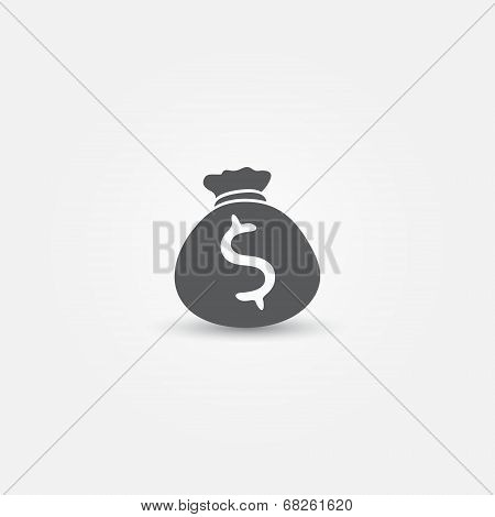 Vector simple money bag icon